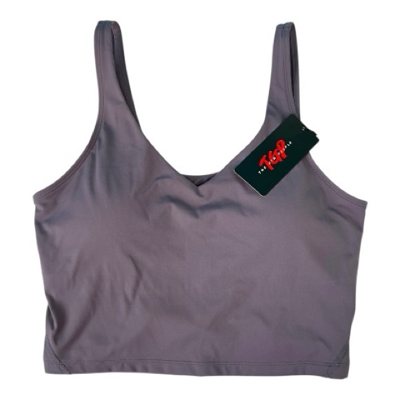 The Gym People Other - The Gym People Sports Bra Longline Tank Wirefree Padded Gray Size L